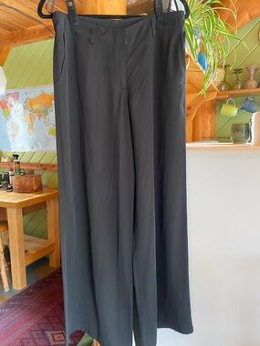 Womens wide leg silk pants